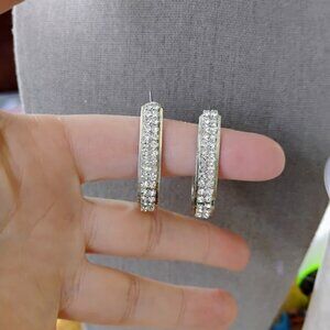 Medium Oval hoop earrings